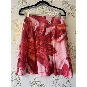 LuLaRoe Eileen Skort Skirt Size Small BRIGHT PINK FLORAL  New 054